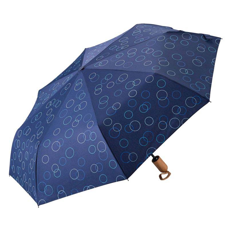 藍(lán)色印花自動(dòng)開折疊傘