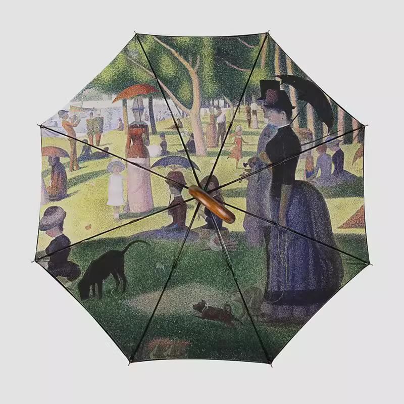 復古風木質(zhì)單層傘