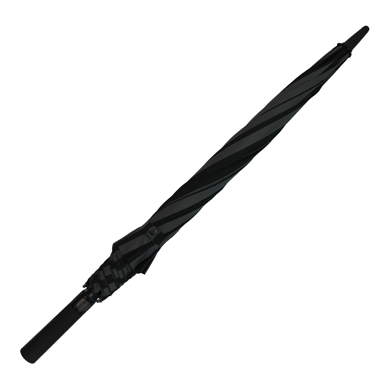 英倫風(fēng)黑灰條紋長(zhǎng)柄傘