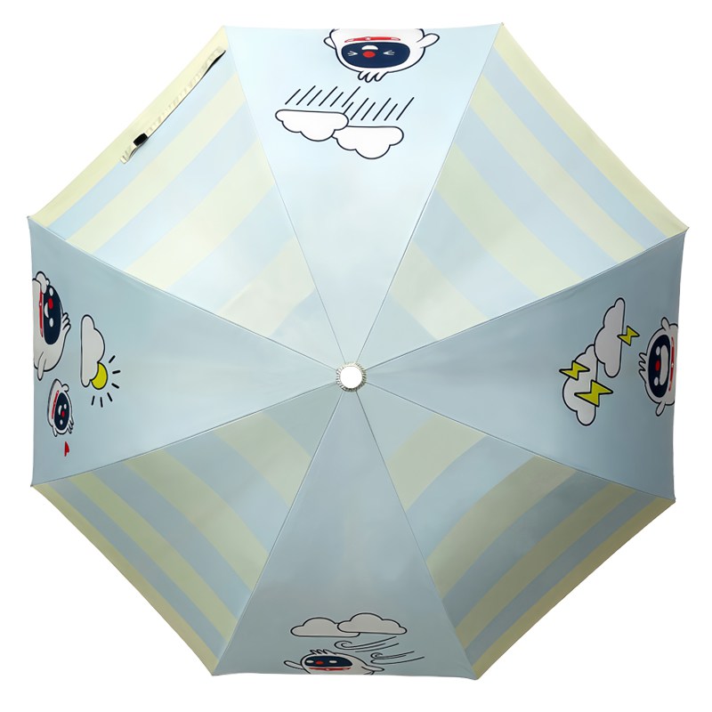晴雨傘卡通彎把單層晴雨傘